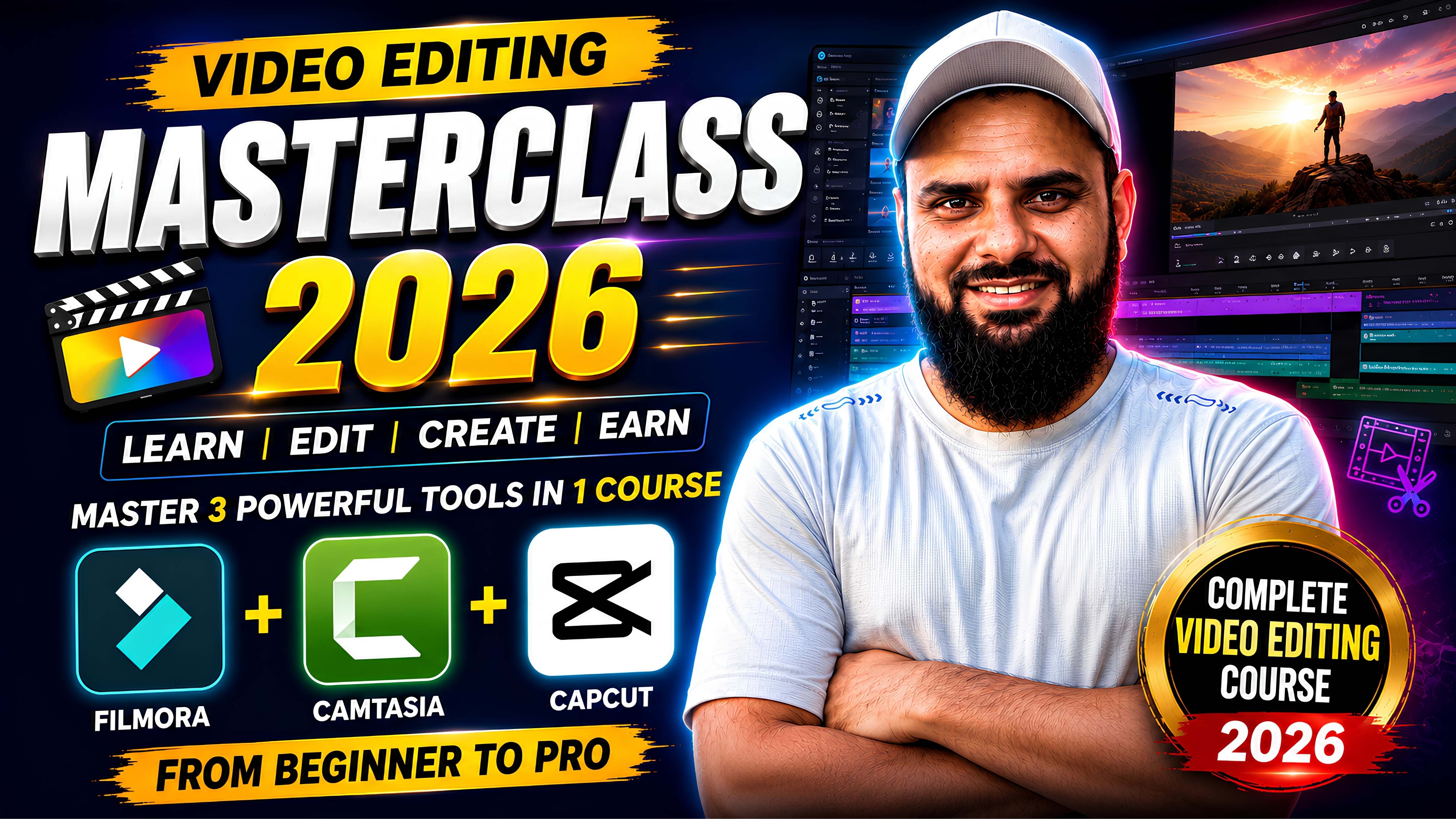 Video Editing Masterclass (Basics to Advance)
